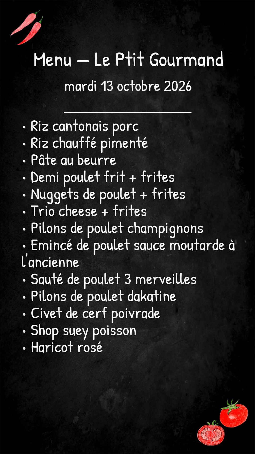 -Mardi 13 Octobre 2026-