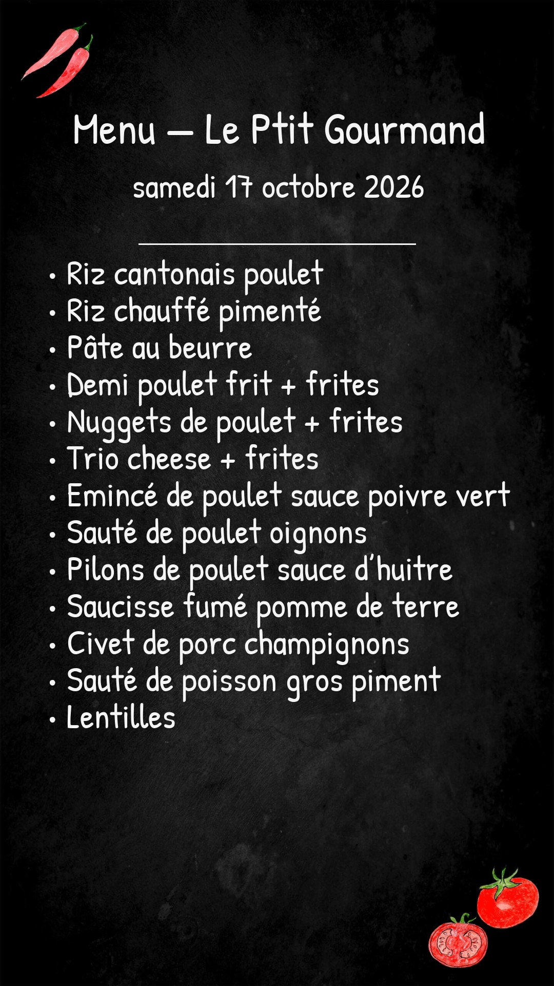 Samedi 17 Octobre 2026-