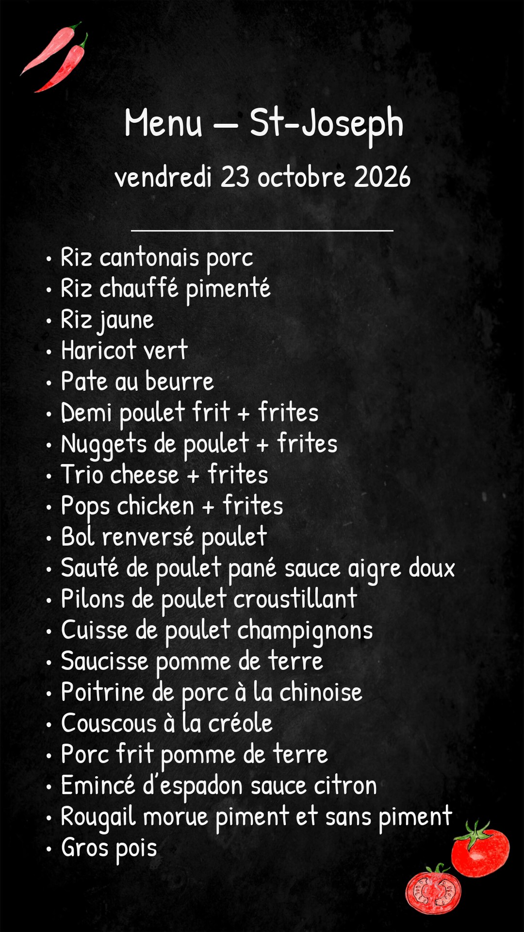 -Vendredi 23 Octobre 2026-