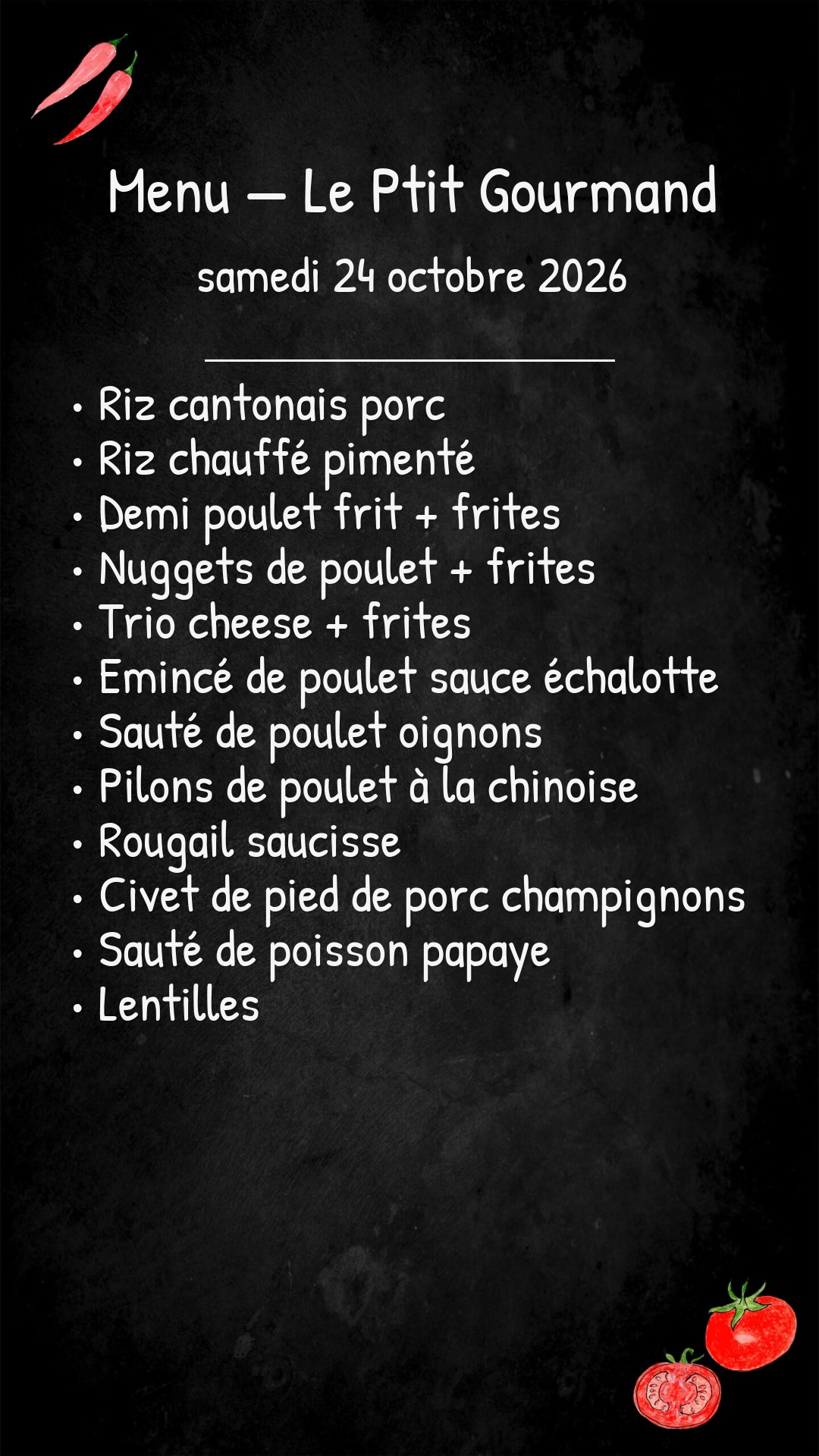 -Samedi 24 Octobre 2026-