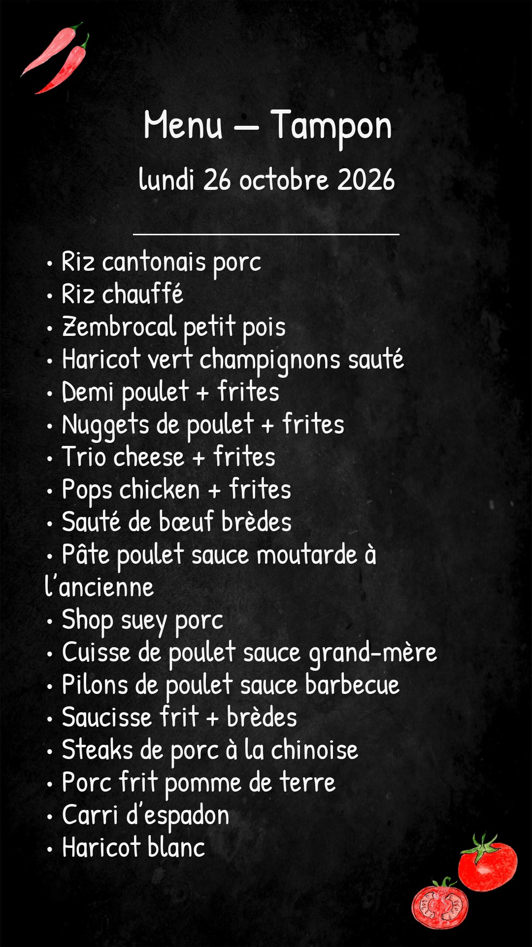 Lundi 26 Octobre 2026