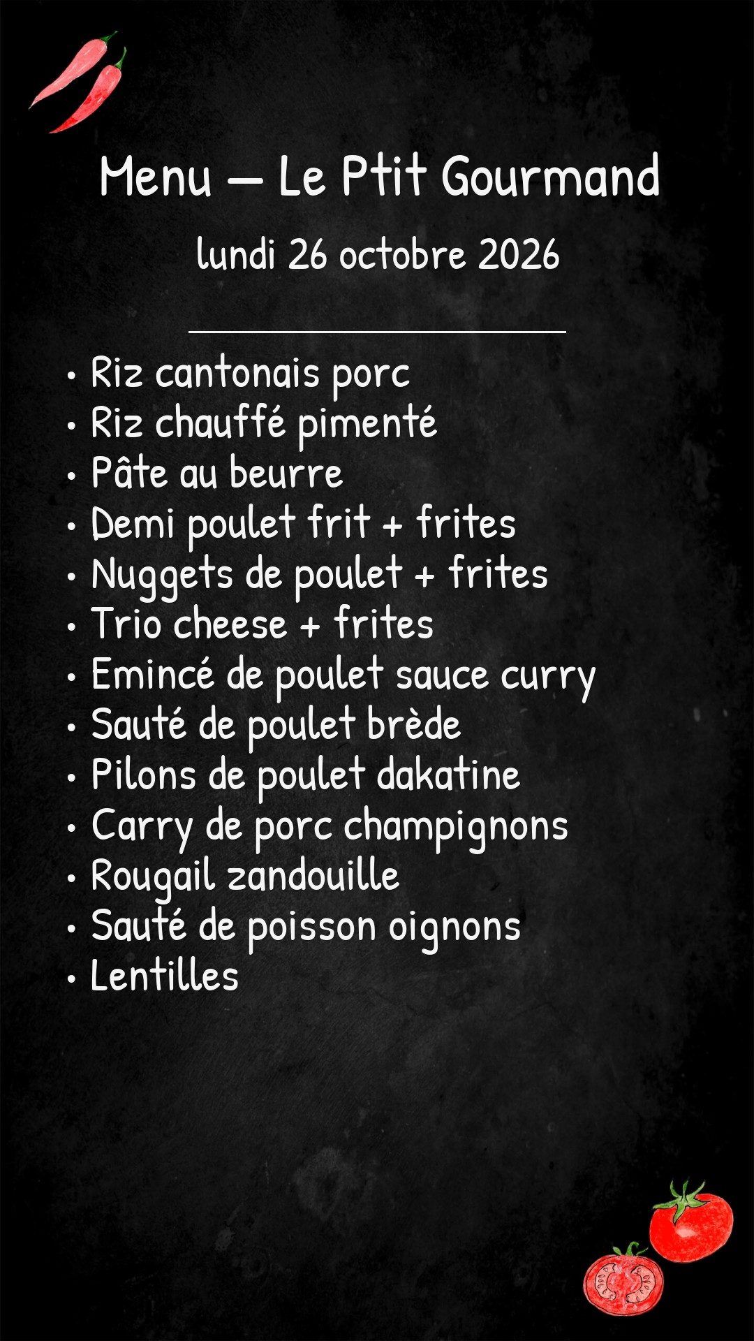 -Lundi 26 Octobre 2026-